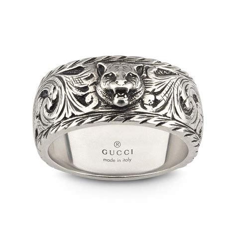 gucci chain mens cheap|gucci men's feline ring.